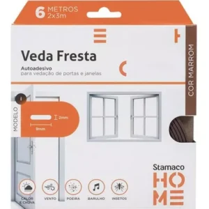 Veda Fresta Protetor Borracha Vedação Adesiva Rolo 6m Modelo I