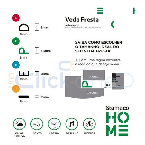 Veda Fresta Protetor Borracha Vedação Adesiva Rolo 6m Modelo I - Imagem 6