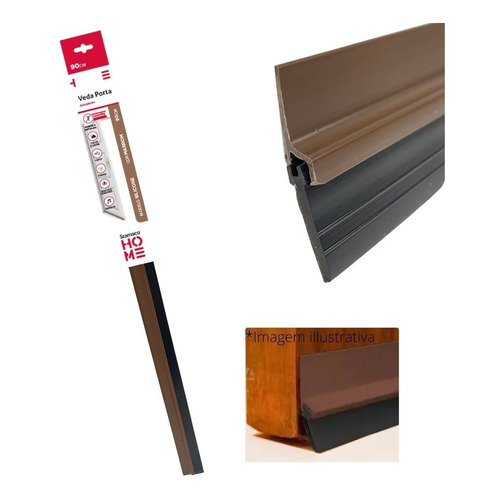 Veda Porta Protetor C/Adesivo 3m 90cm Rodo Silicone Stamaco - Imagem 6
