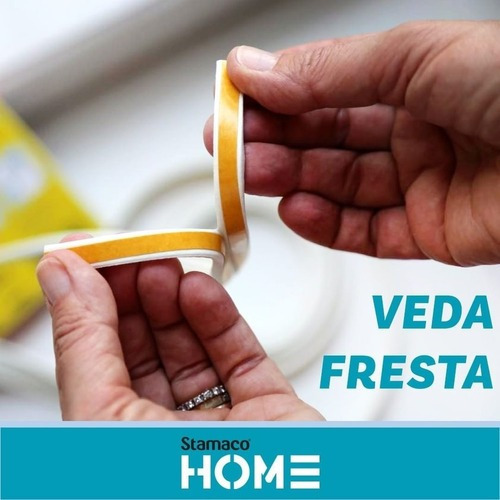 Veda Fresta Protetor Borracha Vedação Adesiva Rolo 6m Modelo P - Imagem 7