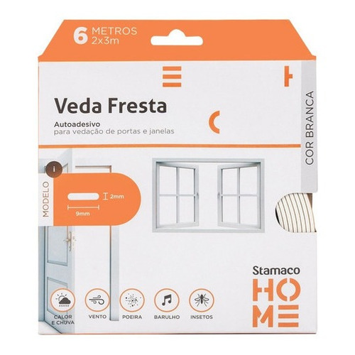 Veda Fresta Protetor Borracha Vedação Adesiva Rolo 6m Modelo I - Imagem 3