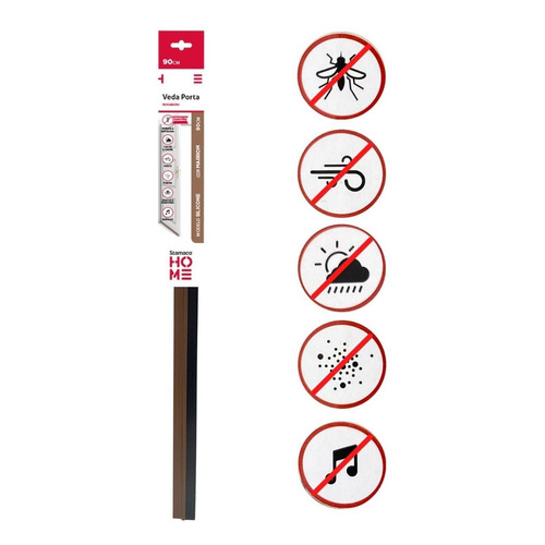 Veda Porta Protetor C/Adesivo 3m 90cm Rodo Silicone Stamaco - Imagem 5