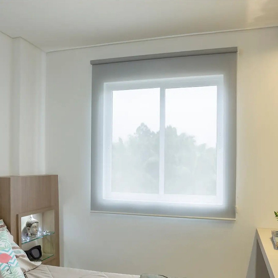 PERSIANA ROLO TECIDO TELA SOLAR SCREEN 3% | Cinza Claro - Valor m²